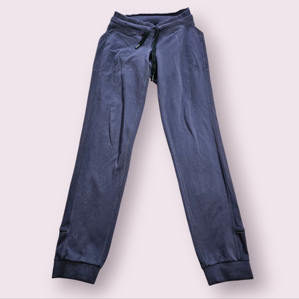Lululemon Deep Purple Pockets Super Soft Jogger Sweatpants Pants‎ Sz XS -S